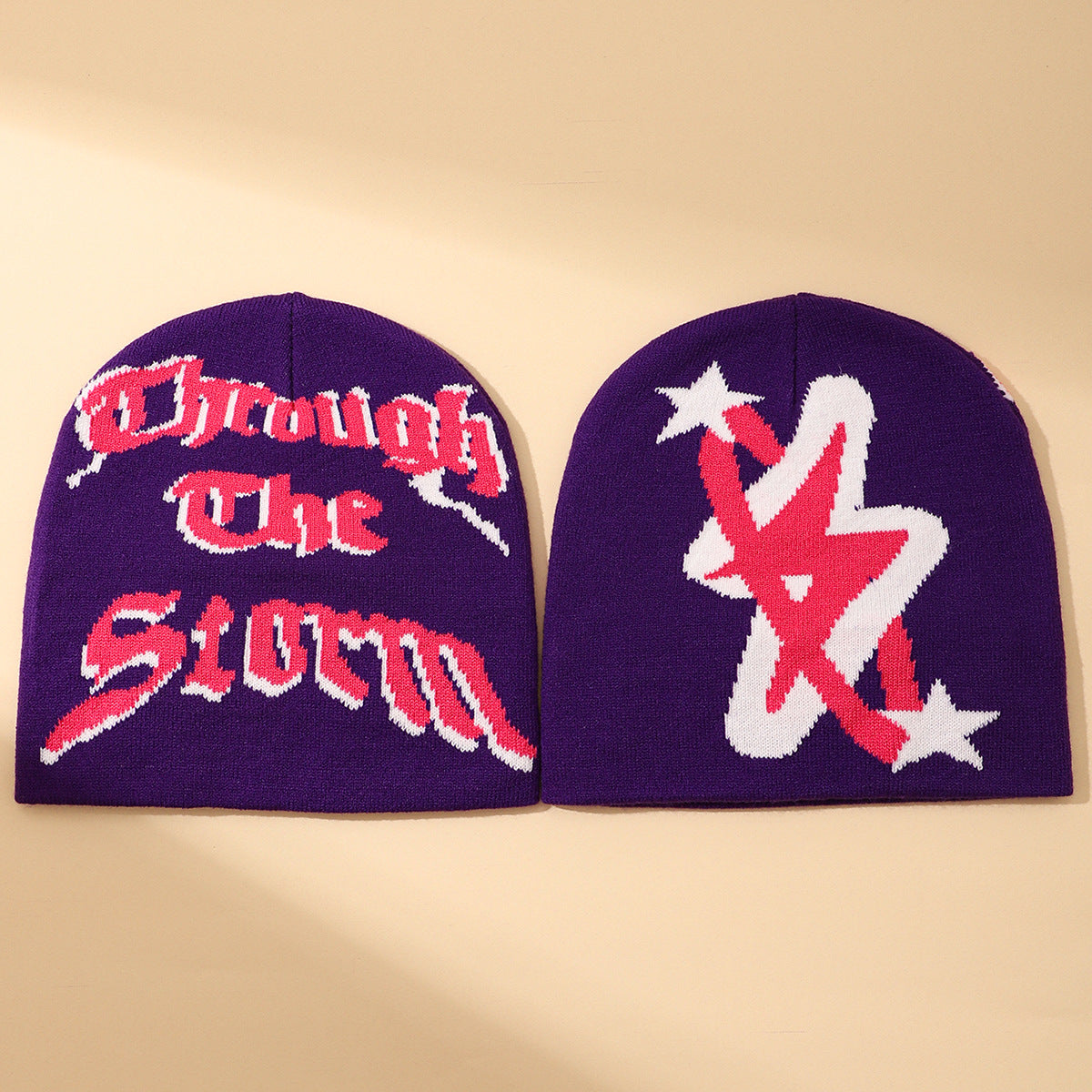 Wholesale Lightning Beanie Coldproof Knitted Hat Warm Jacquard Hat