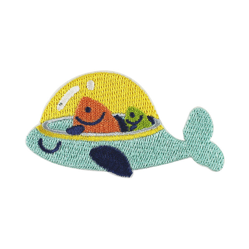 Wholesale Trendy Self Adhesive Astronaut Star Embroidered Patches Non Woven Fabric DIY Decorative For Bags Shoes Clothing Towels