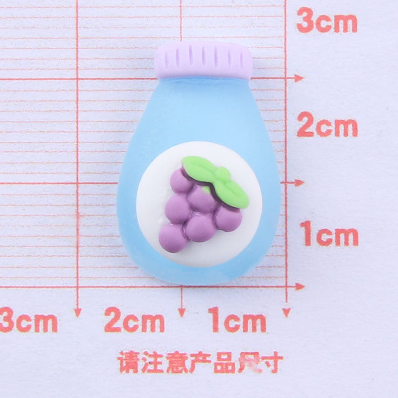 Wholesale semi-transparent sweet juice bottle resin cream glue Phone Case