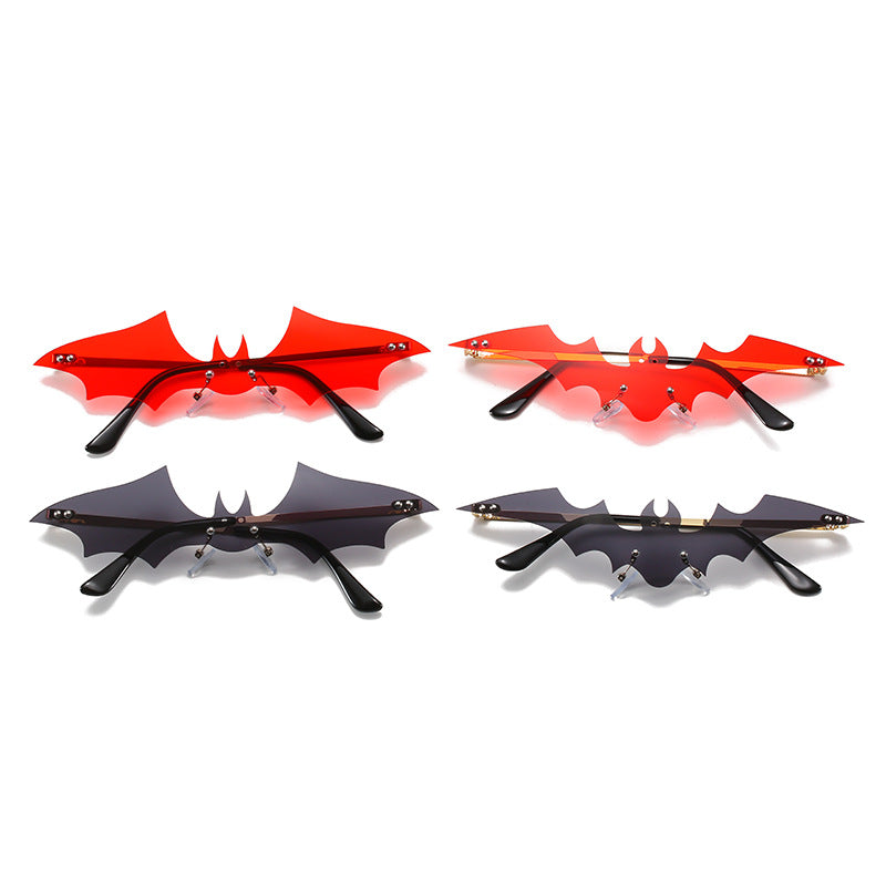Wholesale Halloween Frameless Bat PC Sunglasses