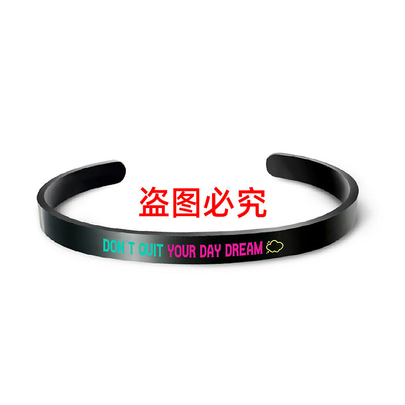 Wholesale Family Inspirational Phrases Engraved Stainless Steel Necklace