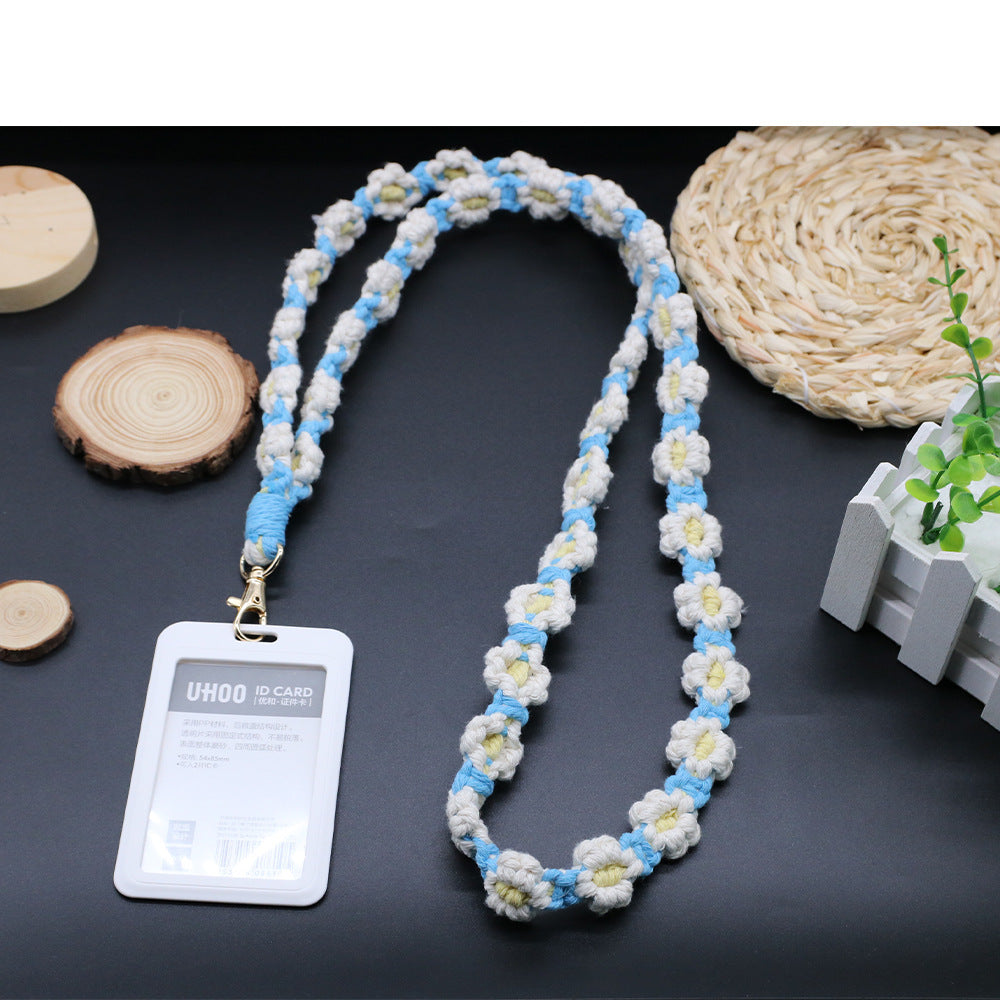 Wholesale Bohemian Daisy Flower Weave Keychain