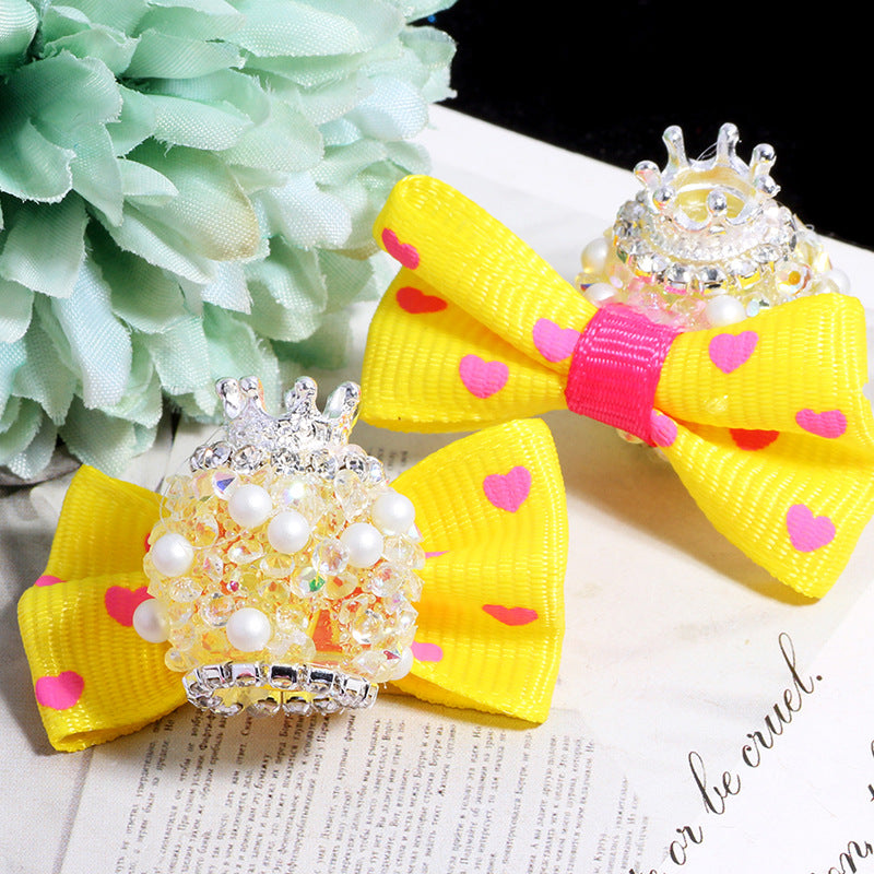 Wholesale 3pcs Bow Beads With Straight Holes Crystal Beads
