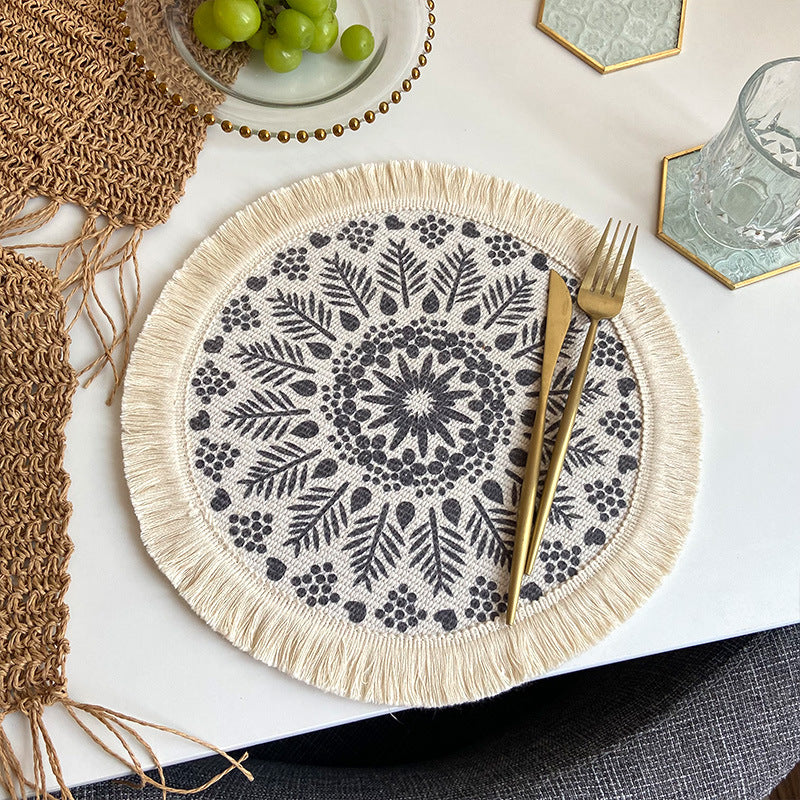 Wholesale Boho Woven Cotton Anti-scalding Placemats