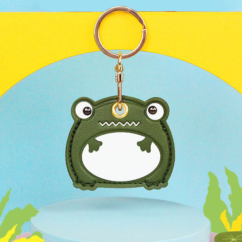 Wholesale Cartoon Frog Access Card Case Leather Keychain