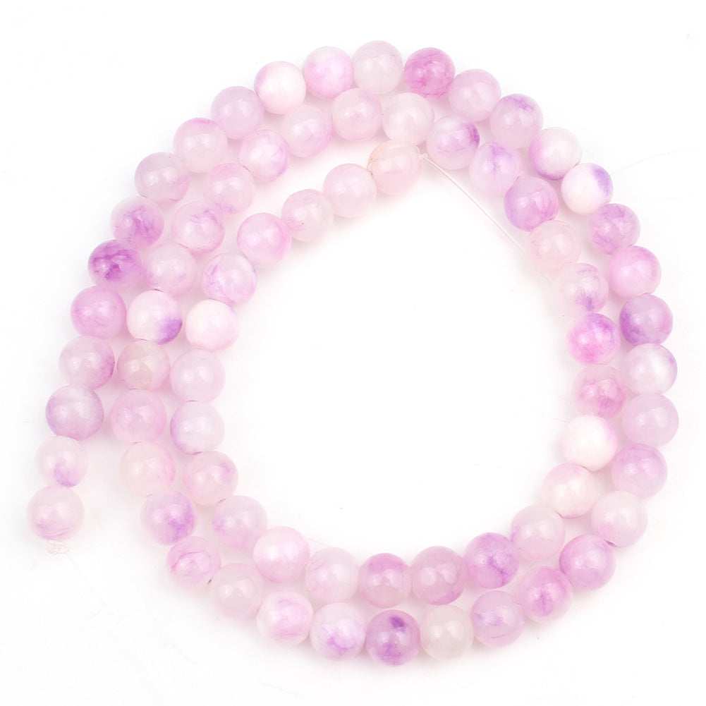 Al por mayor 62 piezas de 6 mm de 6 mm hechas a mano de bricolaje de calcedonia de bricolaje