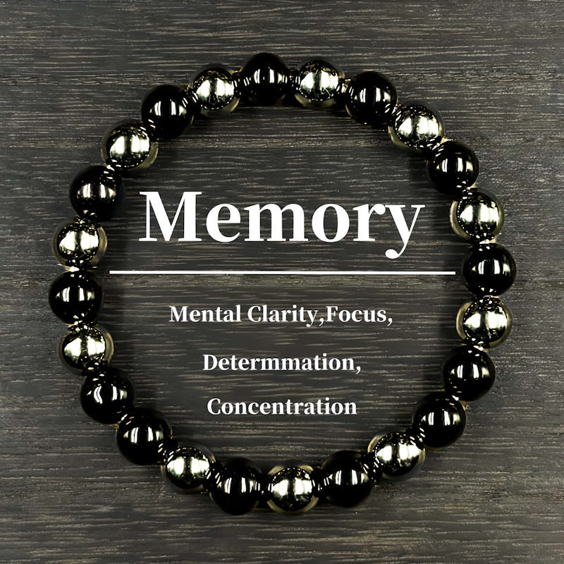 Wholesale Obsidian and Hematite Beaded Bracelet
