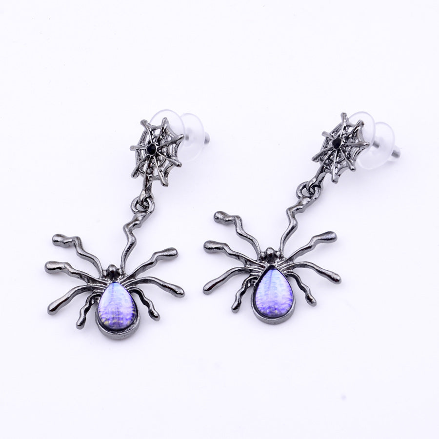 Wholesale Dark Metal Punk  Moonstone Earrings