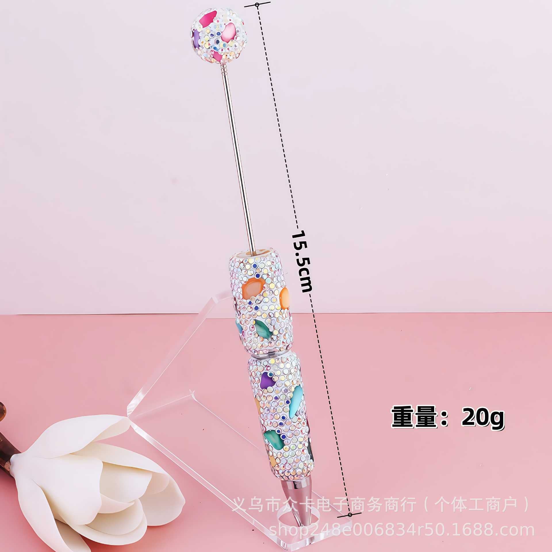 Wholesale 10pcs Colorful Shell Full Diamond DIY Fancy Beadable Pens