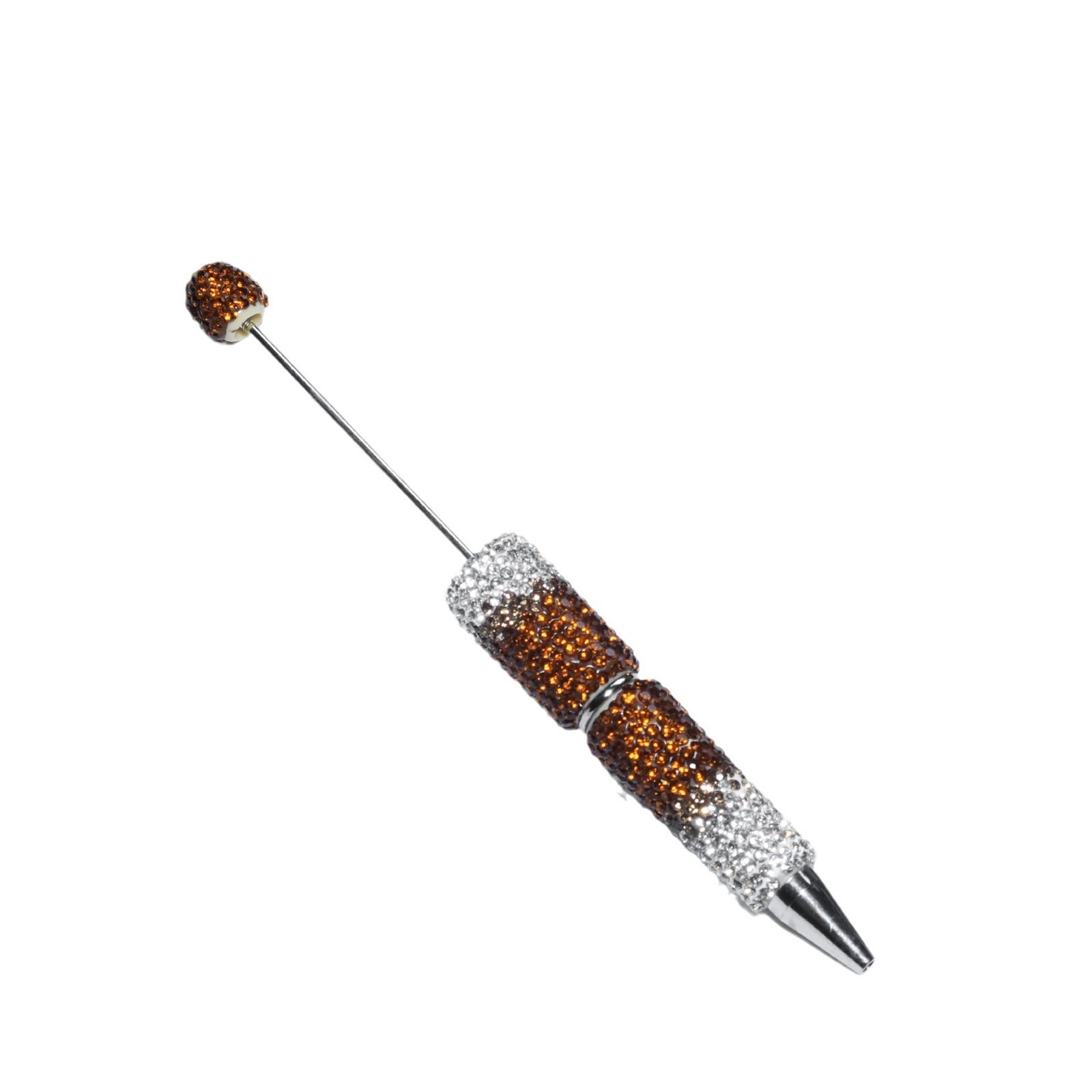 Wholesale 5pcs Beadable Pens Heavy Duty Diamond Inlaid Plastic Ballpoint Pen with Diamond