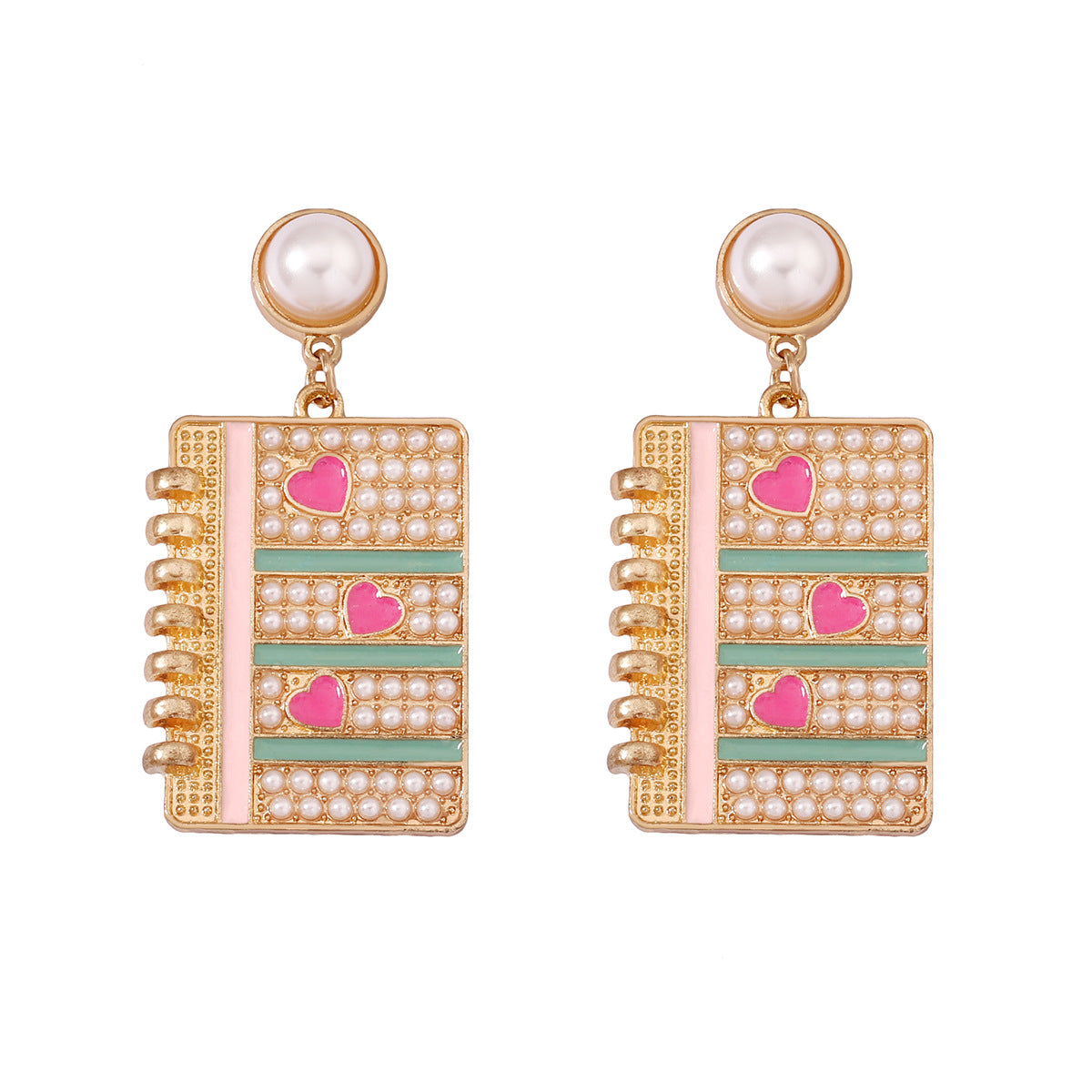 Wholesale of Diamond Alloy Earrings for Starting School Season Books
