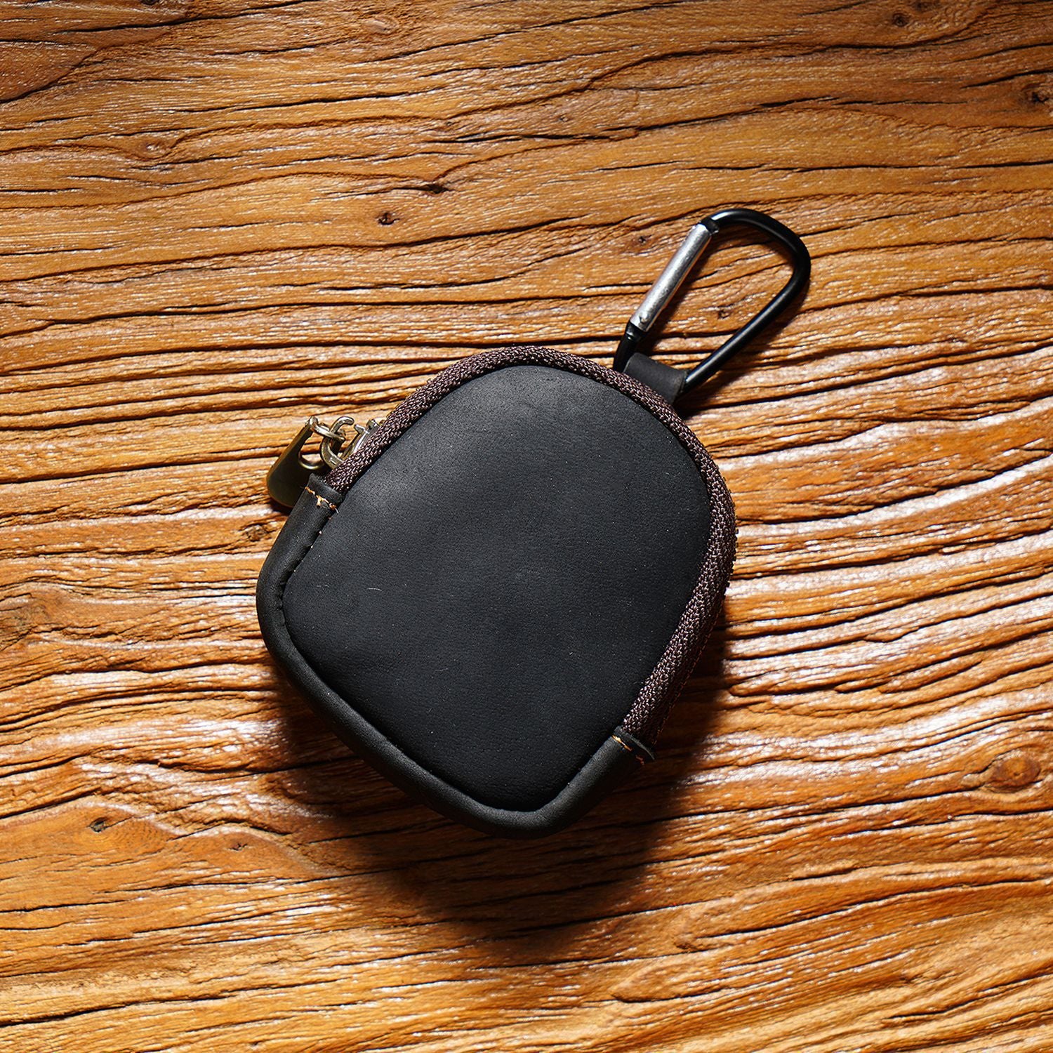 Wholesale Cowhide Zipper Shell Bag Leather Keychain