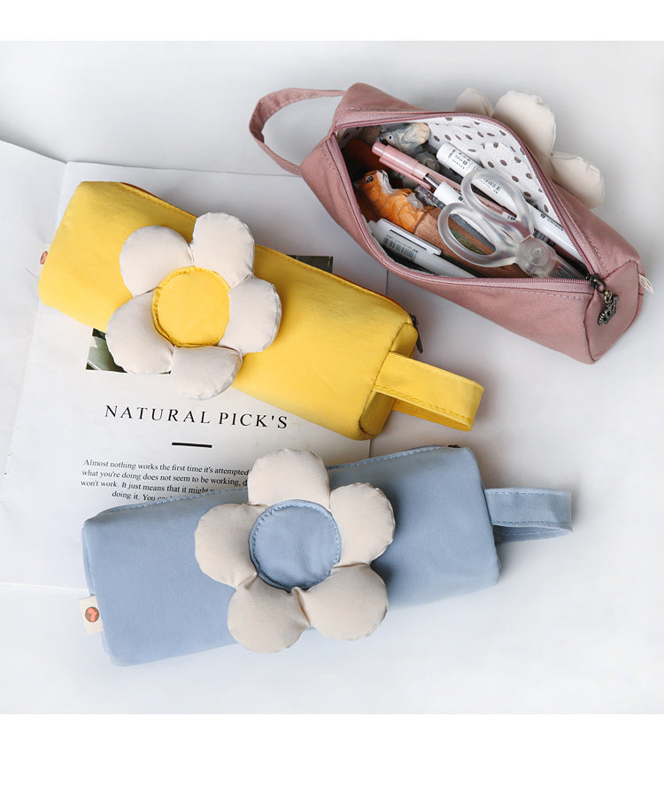Wholesale Flower Canvas Pencil Case