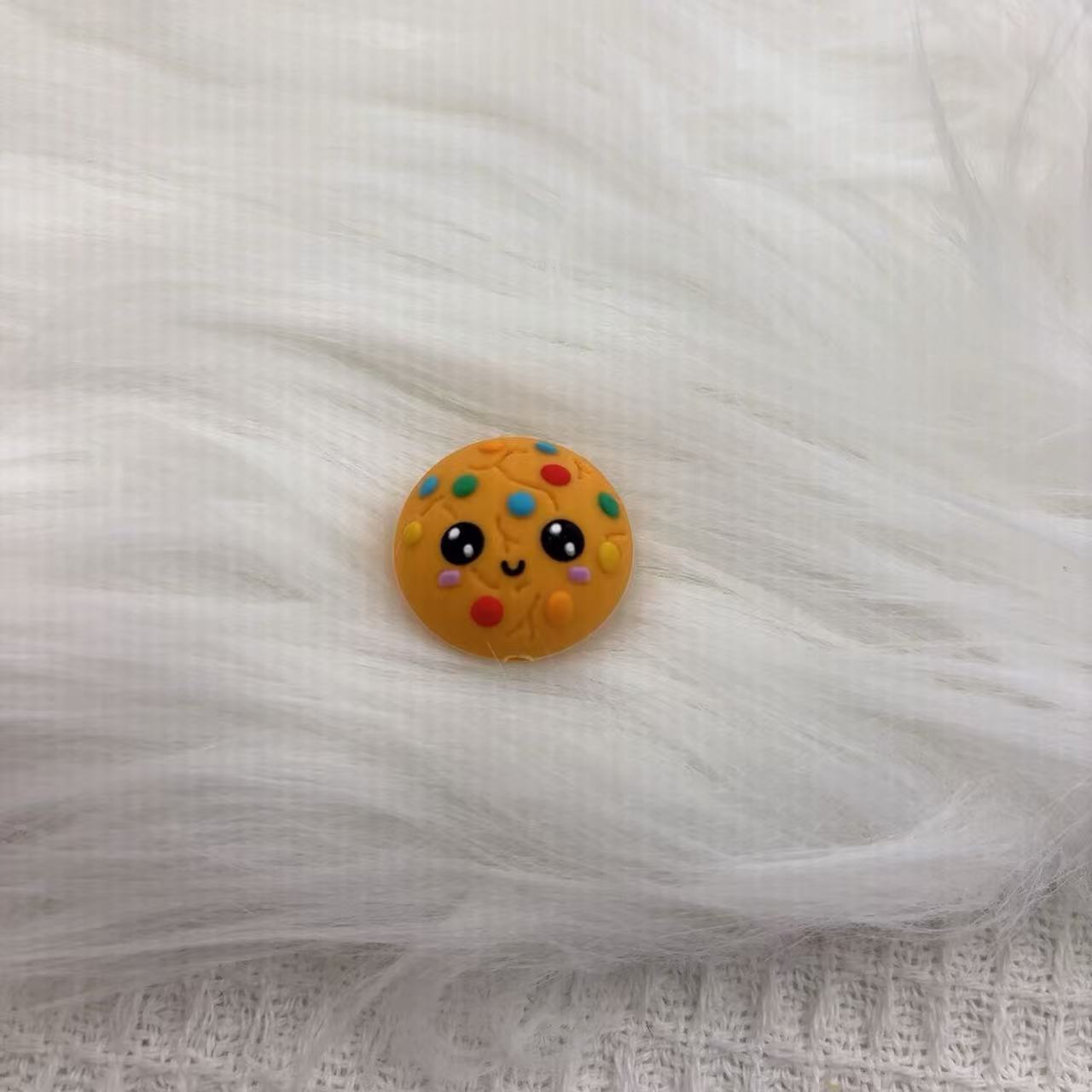 Wholesale 10pcs Silicone Biscuit Beads