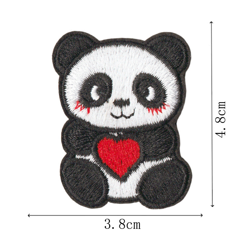 Wholesale Cute cartoon panda embroidery DIY Patches