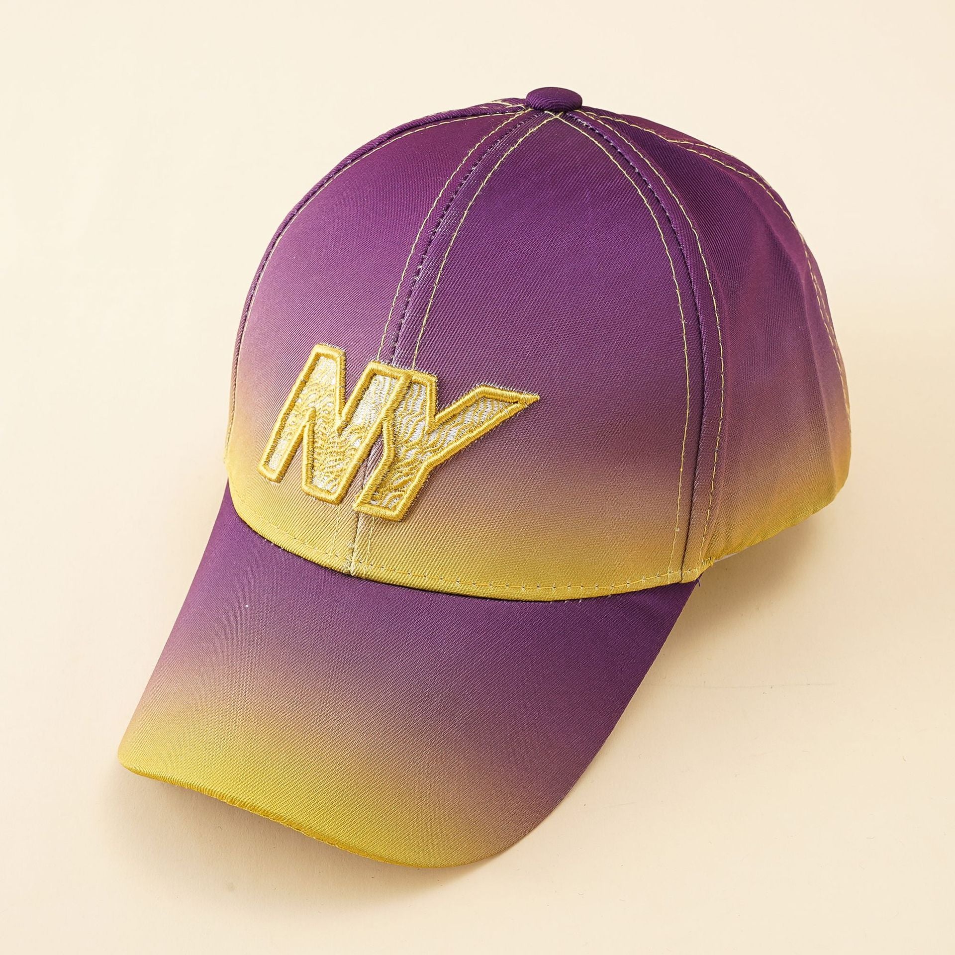 Wholesale Fluorescent Gradient Color Embroidered Letters Polyester Baseball Cap