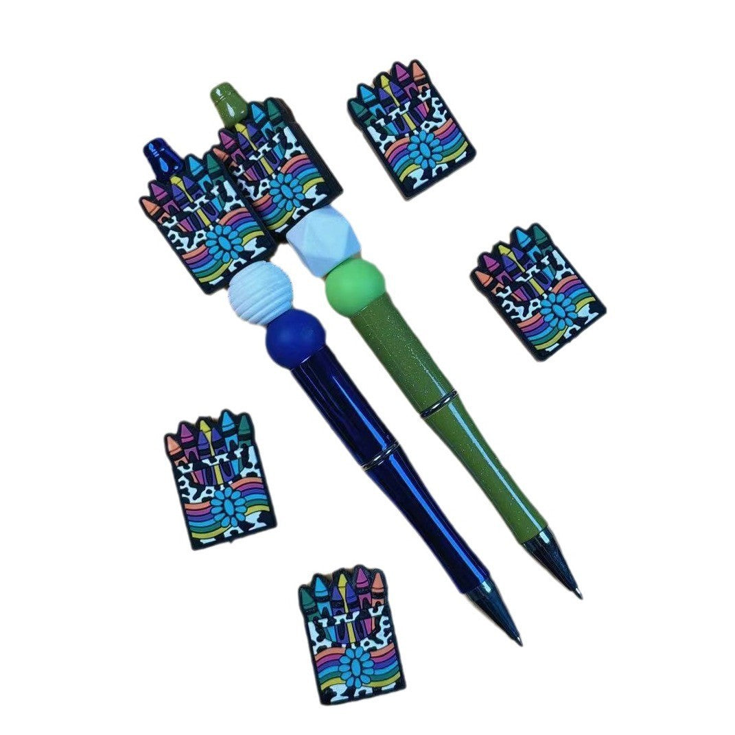 Wholesale 10PCS Creative Colored Pens Silicone Beads