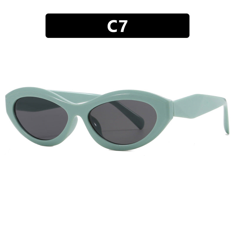 Wholesale Elliptical Small Frame PC Sunglasses