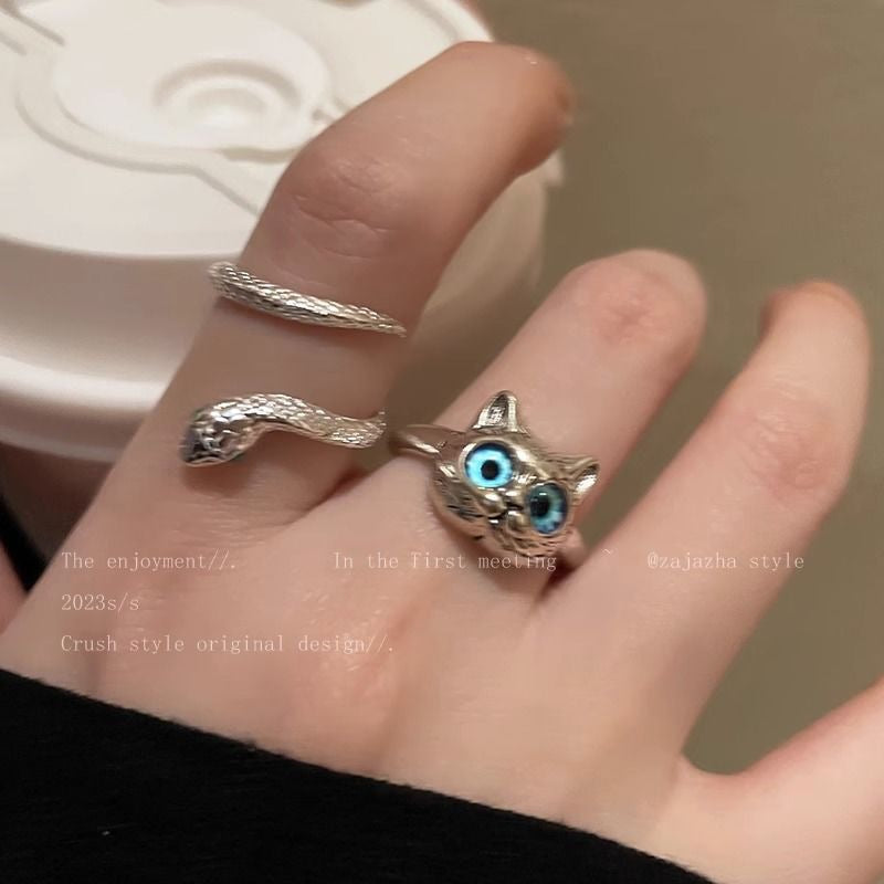 Wholesale Cat snake ring  temperament Internet celebrity girlfriends ring