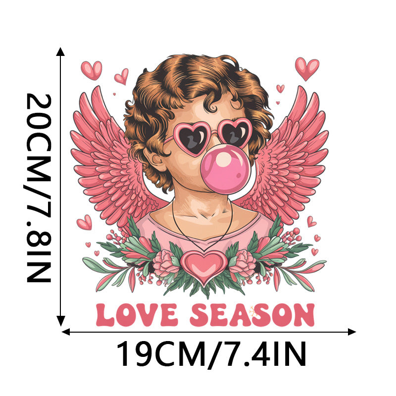 Wholesale 10pcs Valentine' s Day Custom  Rhinestone  UV DTF Ready to Press Transfers Wraps