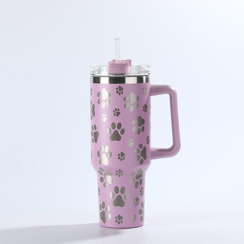 Wholesale Tumbler Ice Bullies Cup  Laser Cat Claw Vacuum Cup Straw Cup 40OZ Car Cup Ice Cup