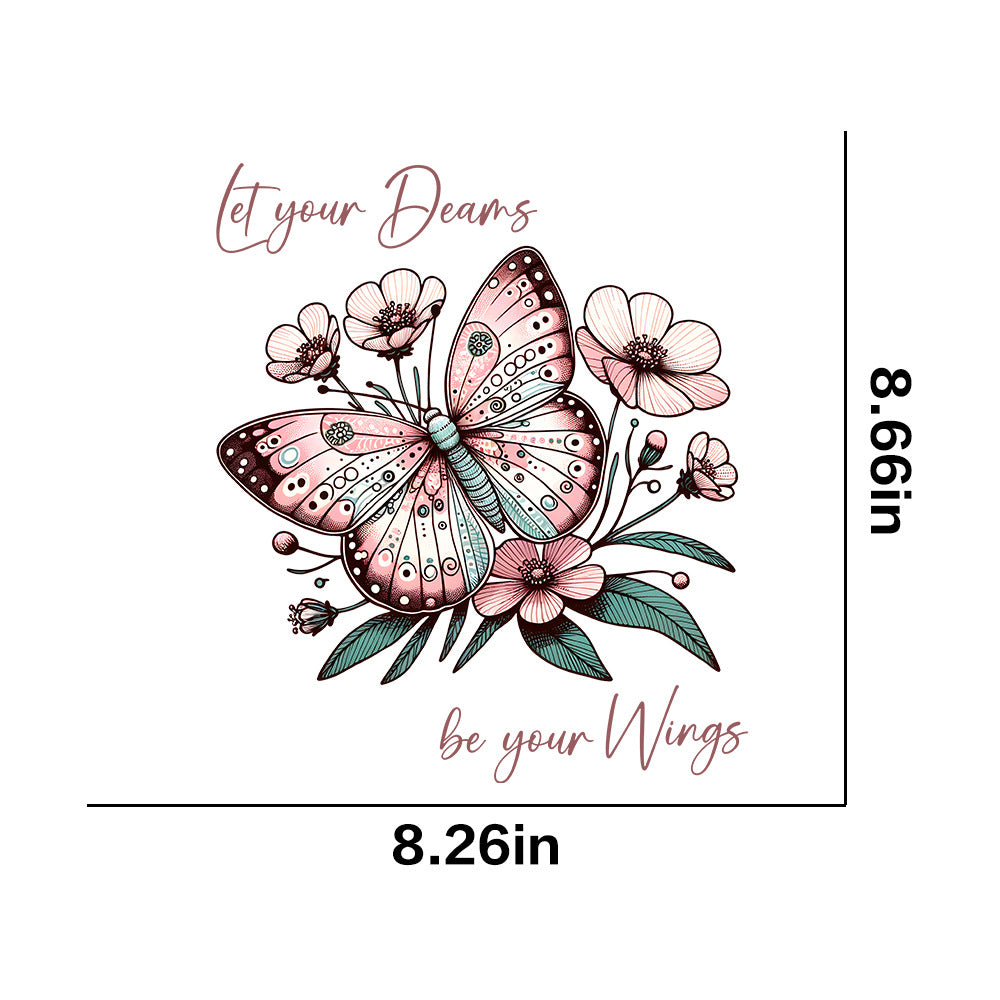 Wholesale 10pcs  color butterfly printing hot stamping  UV DTF Ready to Press Transfers Wraps