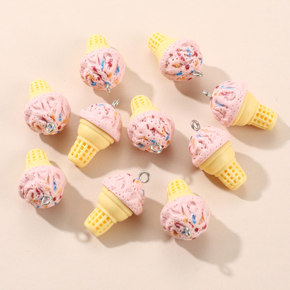 Wholesale 20pcs Ice-cream Silicone Beads