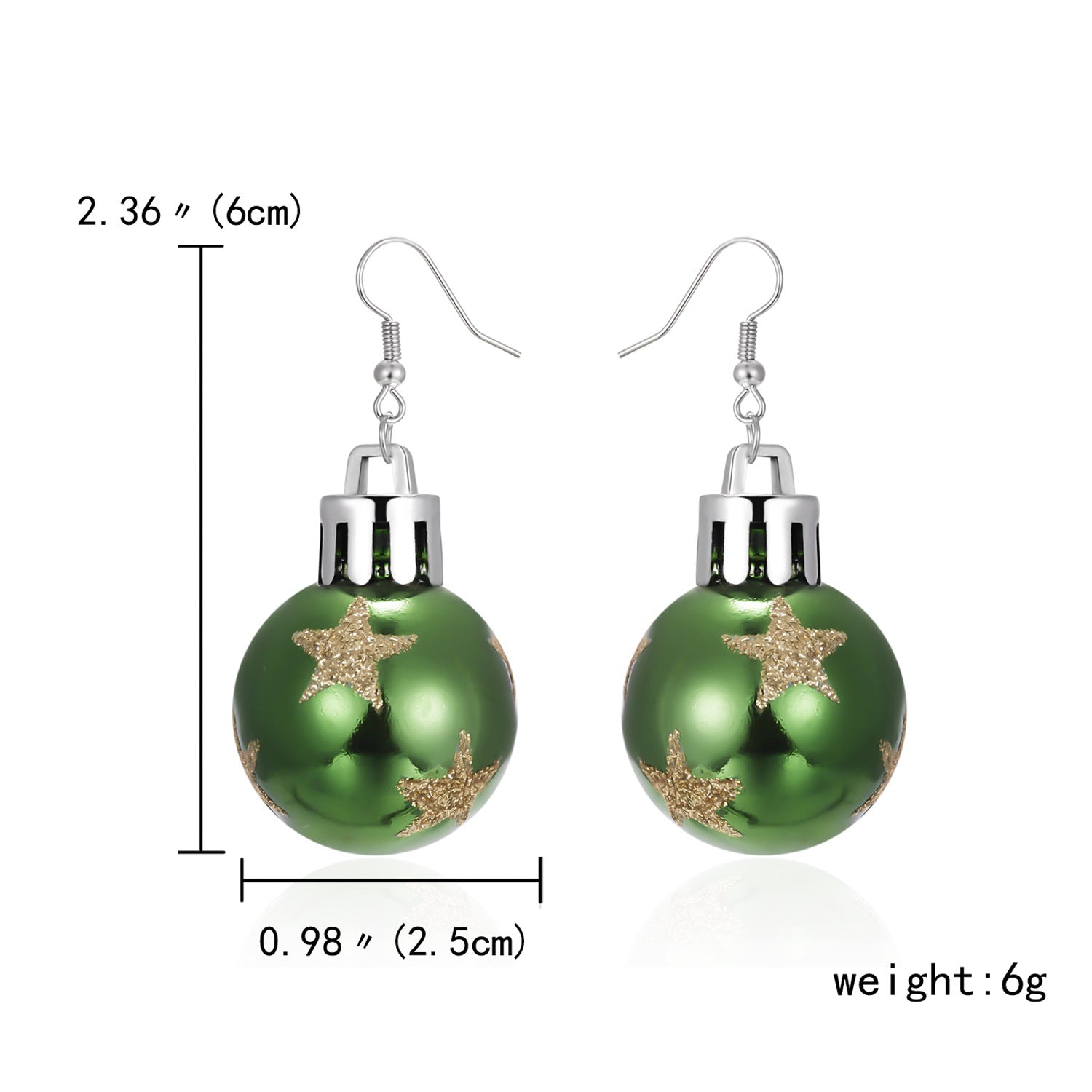 Wholesale Cartoon Cute Christmas Sequins Resin Lamp Ball Earrings