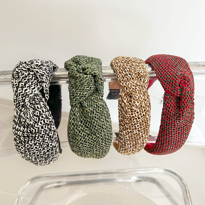 Wholesale Bohemian Autumn and Winter High Skull Knotted Headband