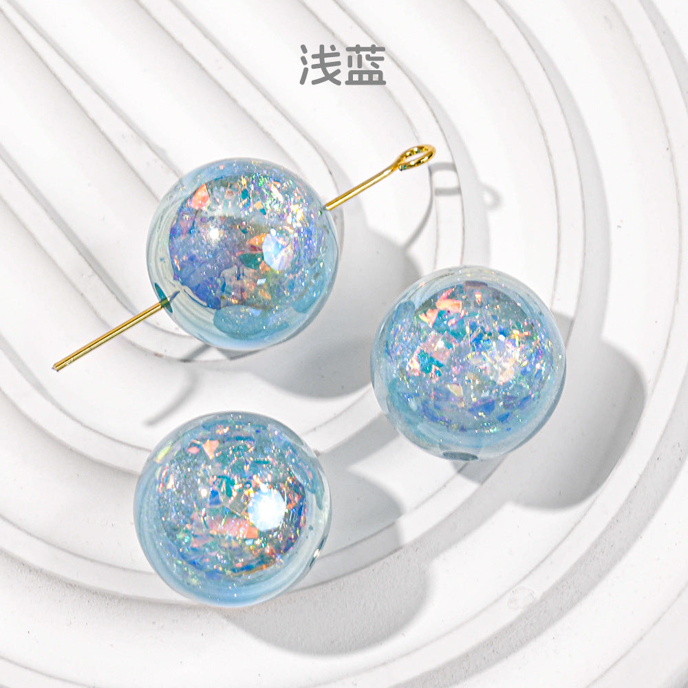 Wholesale 50pcs/1pack Colorful European Platinum Straight Hole DIY Beads