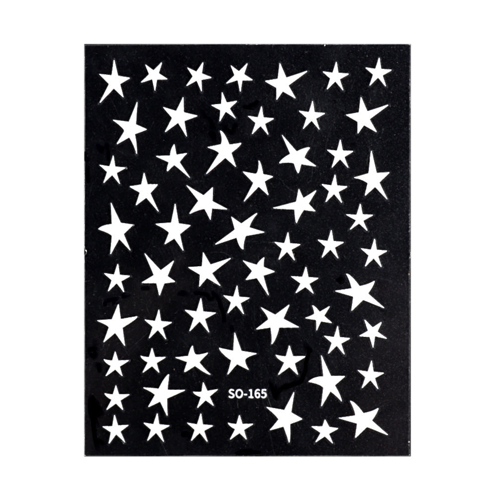 Wholesale 3pcs Nail Art Stickers Laser Purple Glitter Silver Starry Nail Art Stickers