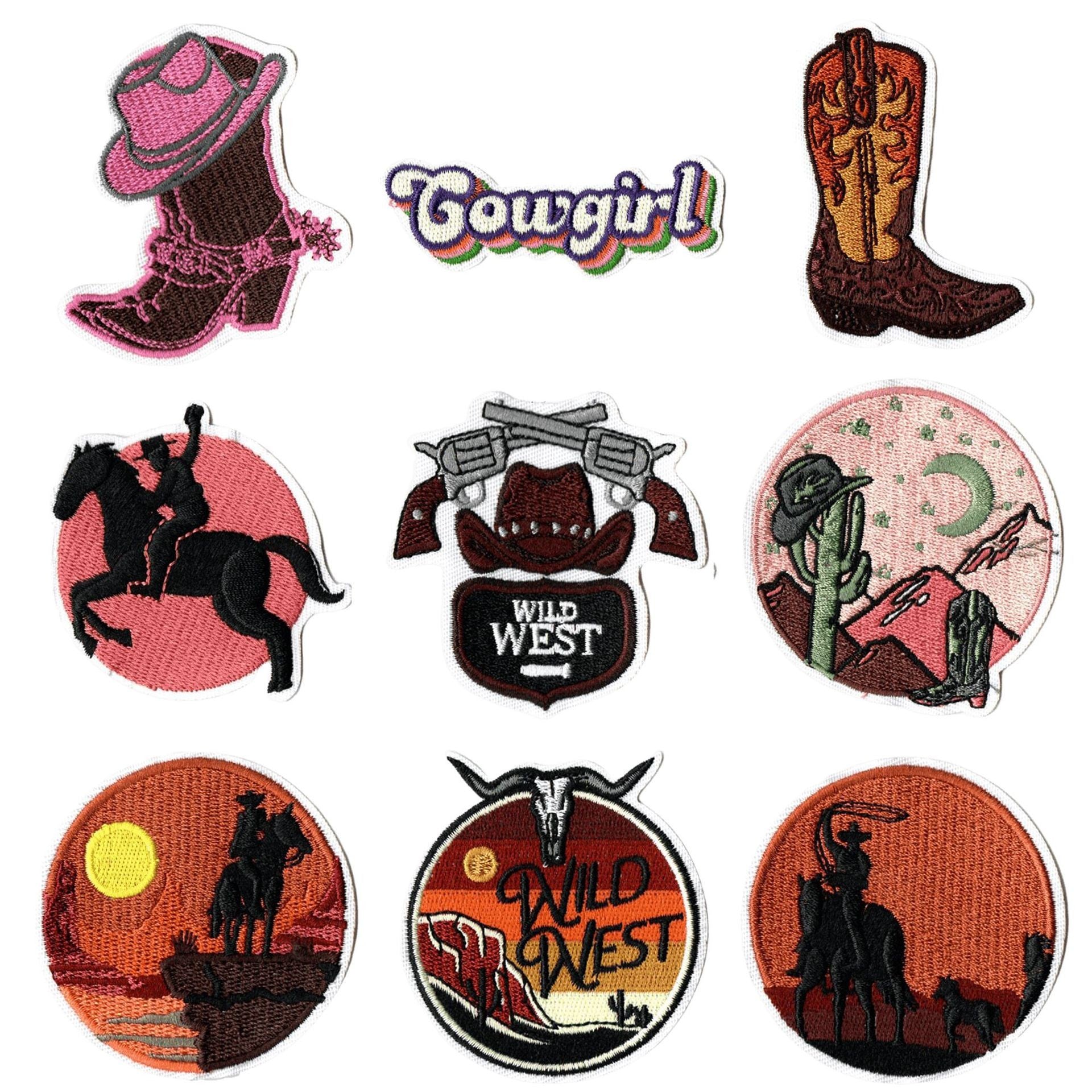 Wholesale Western Cowboy English Letter Embroidery DIY Patches