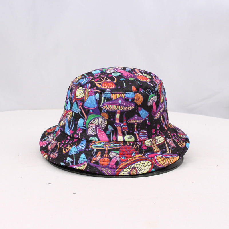 Wholesale Polycotton Mushroom Double-sided Printing Fisherman Hat