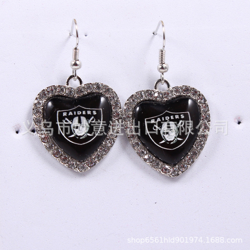 Wholesale Diamond Peach Dot  Logo Earrings