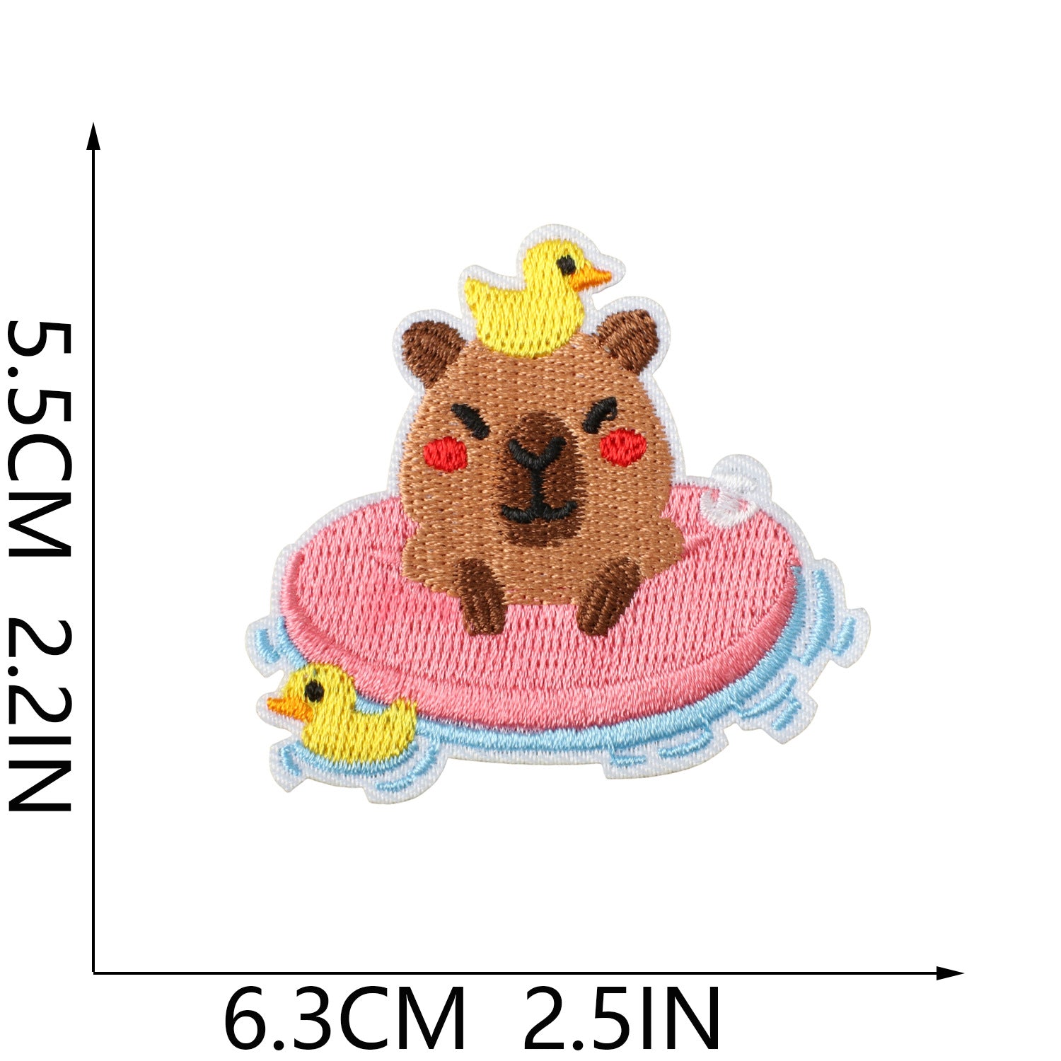 Wholesale Cute Capybara Cartoon Sun Embroidery Patch Iron On Decorative Accent For Clothing Bags DIY Gift Resale