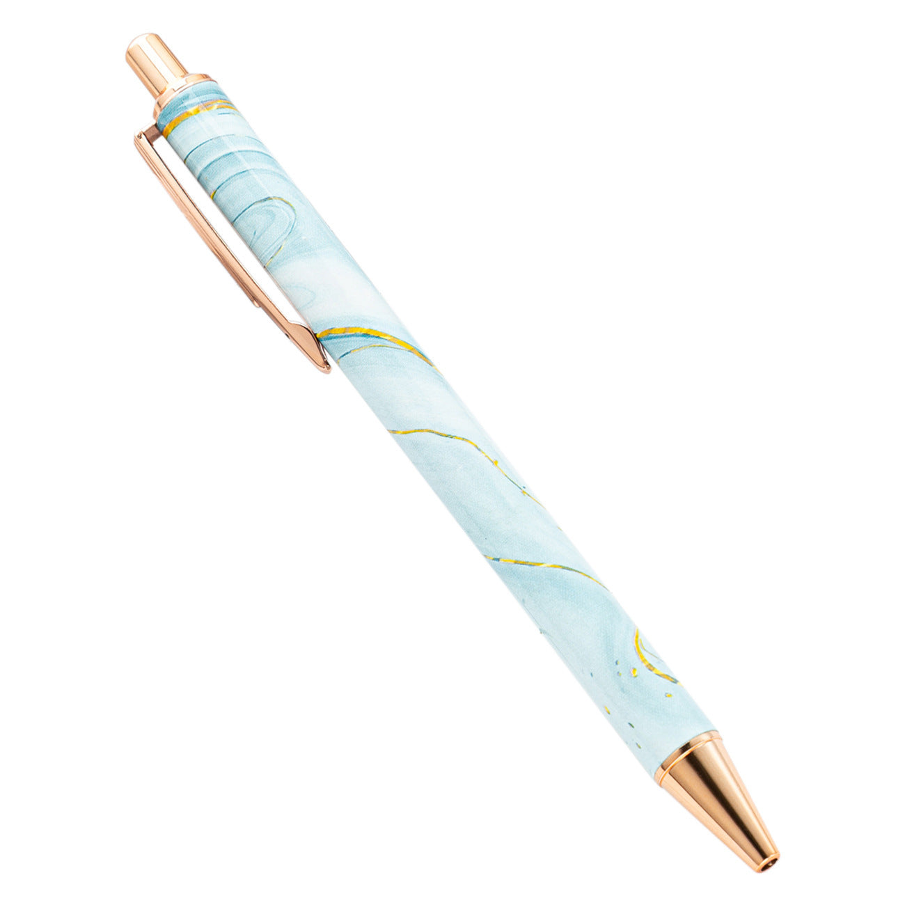 Wholesale 2pcs Push Creative Heat Transfer Pattern Push Metal Ballpoint Pen