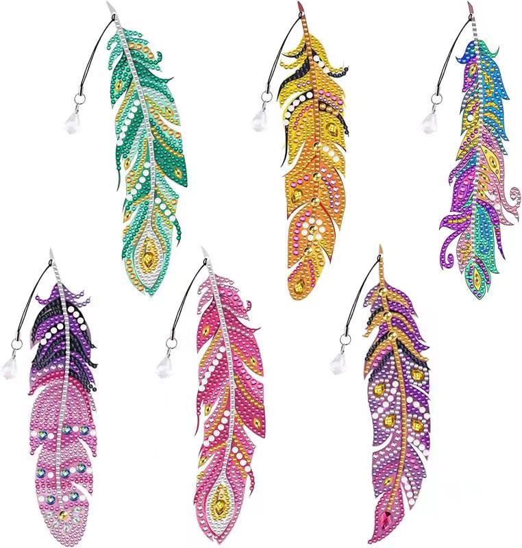 Wholesale Acrylic Diamond Feather Face Mask Cat Claw Bookmark