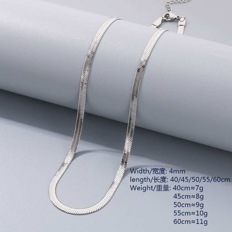 Wholesale Women's Gold Titanium Steel Chain Decoration Necklace