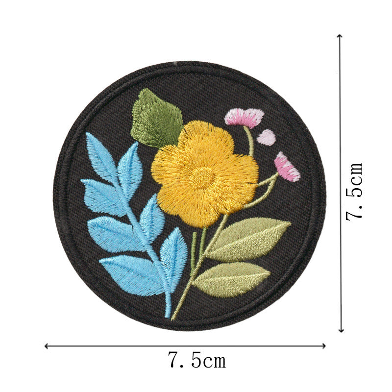Wholesale Ethnic Style Floral Embroidery Patches Set Of 9 DIY Craft Supply For Coat Decoration Fashion Accessory Gift