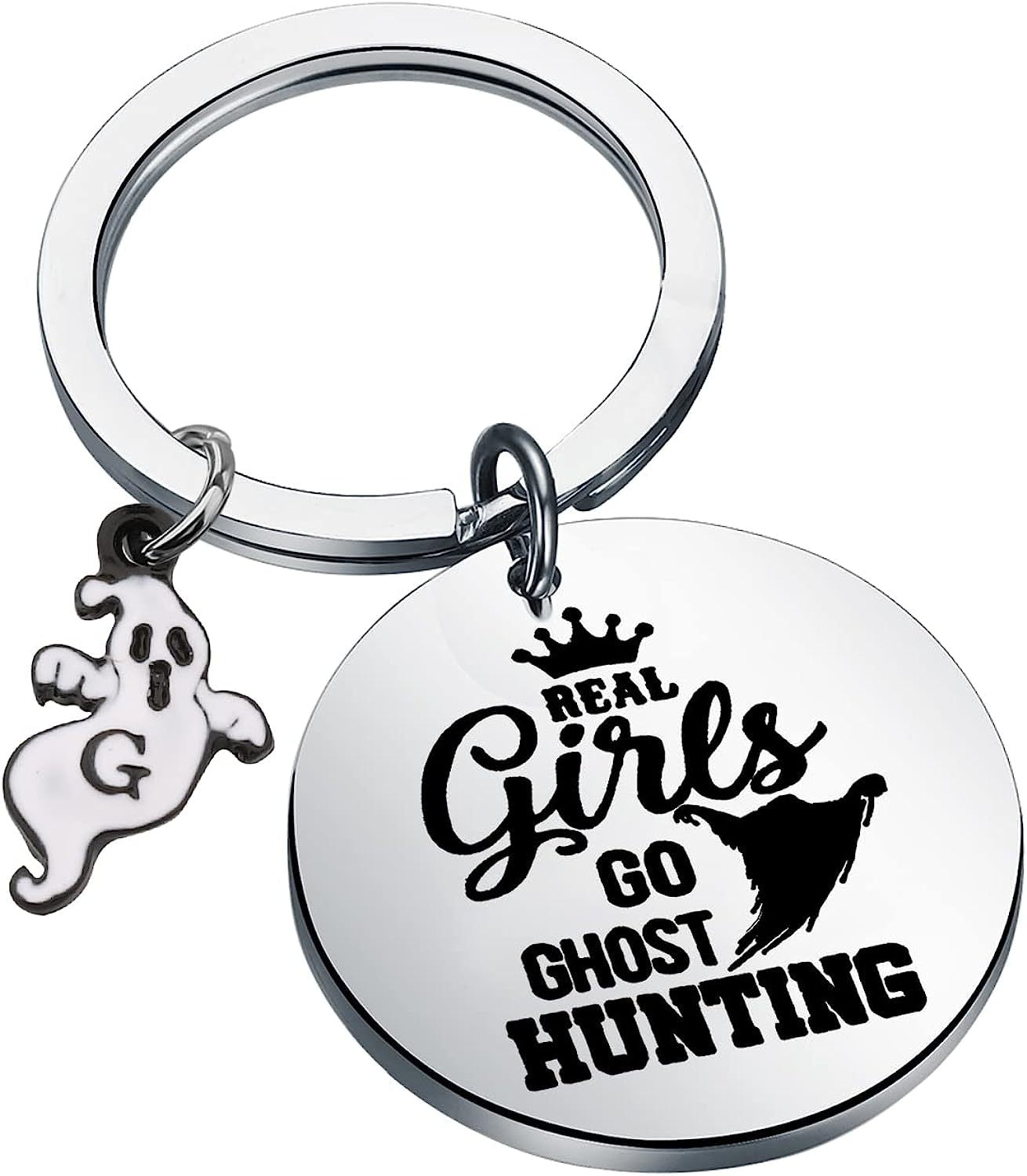 Llavero de acero inoxidable fantasma de Halloween al por mayor