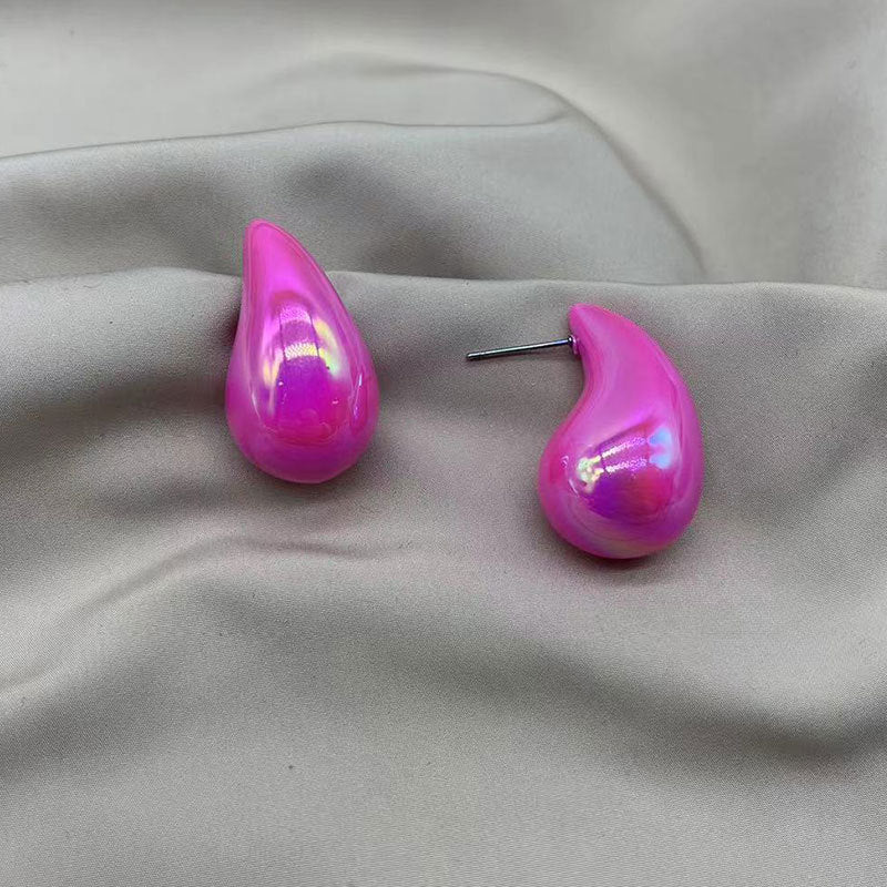 Wholesale Colored Acrylic Water Drop Earrings