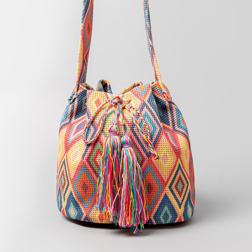 Wholesale Bohemian Ethnic Style Printed Canvas Bag