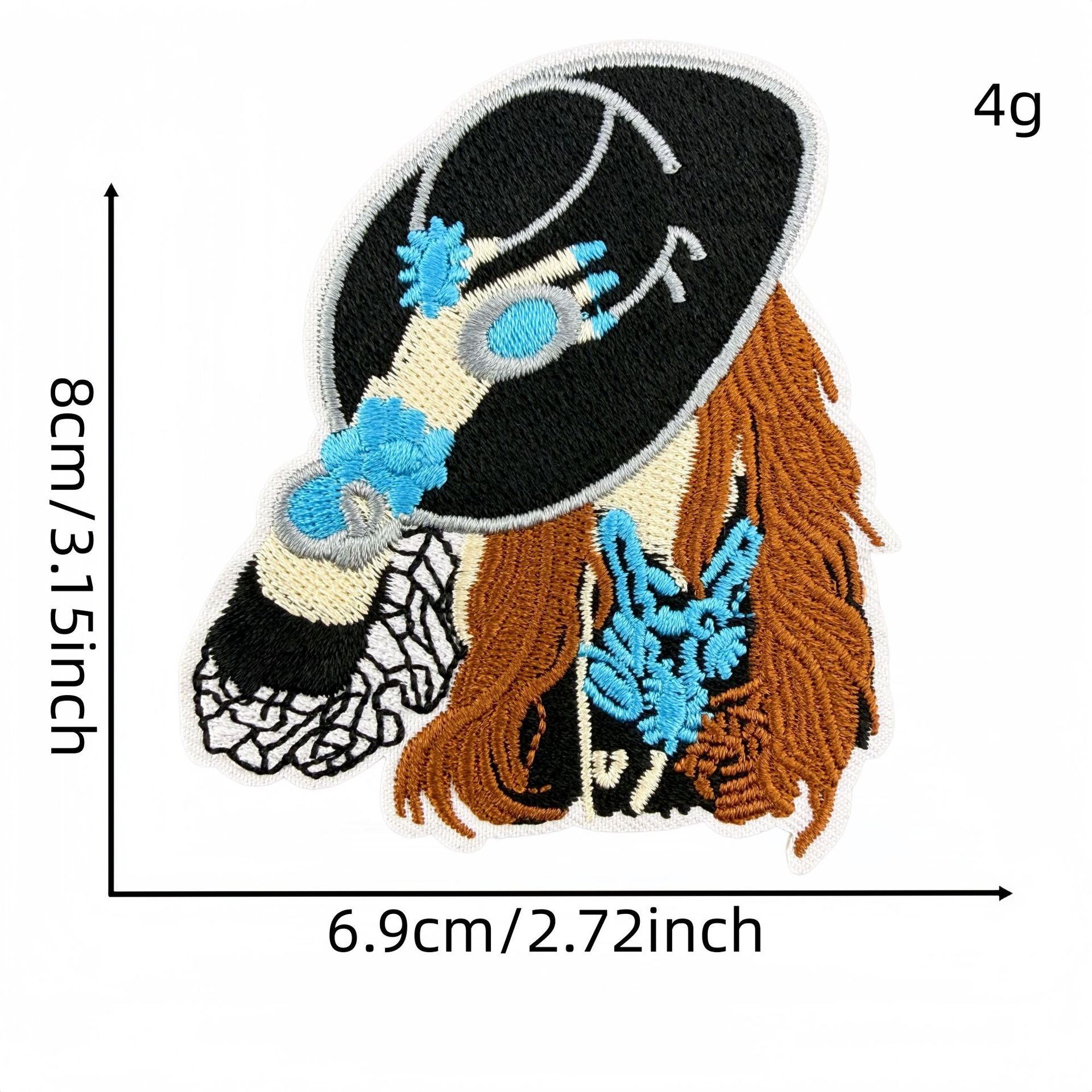 Wholesale Trendy Boho Turquoise Embroidered Patches Western Denim Patch Set 22 Pieces Decorative For Clothing Bags DIY Accessory