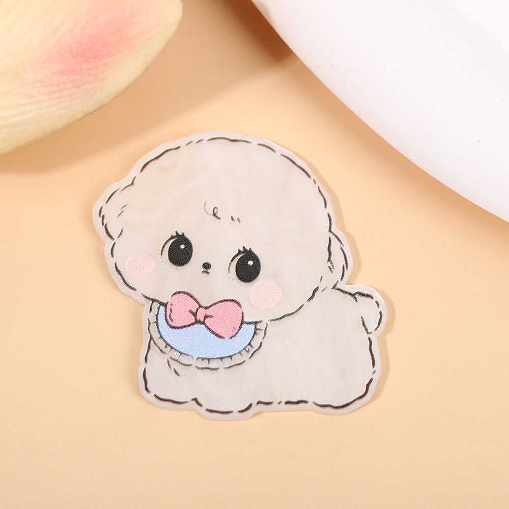 Wholesale  10pcs Illustration Style Cat Acrylic Accessories