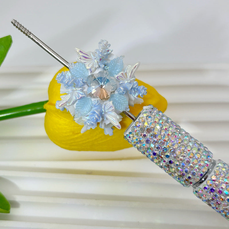 Wholesale 10pcs Butterfly bouquet  pentagram zircon beads