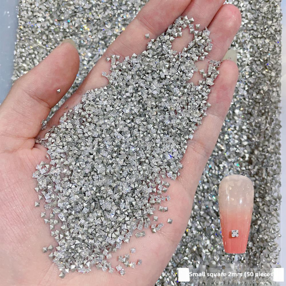 Wholesale 50/1000/10000pcs nail art mini small pointed bottom zircon shaped diamond super flash mini white micro zircon nail decoration