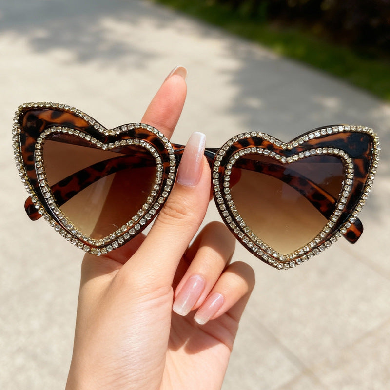 Wholesale Leopard Print Party with Rhinestones Men' s/ women' s sunglasses