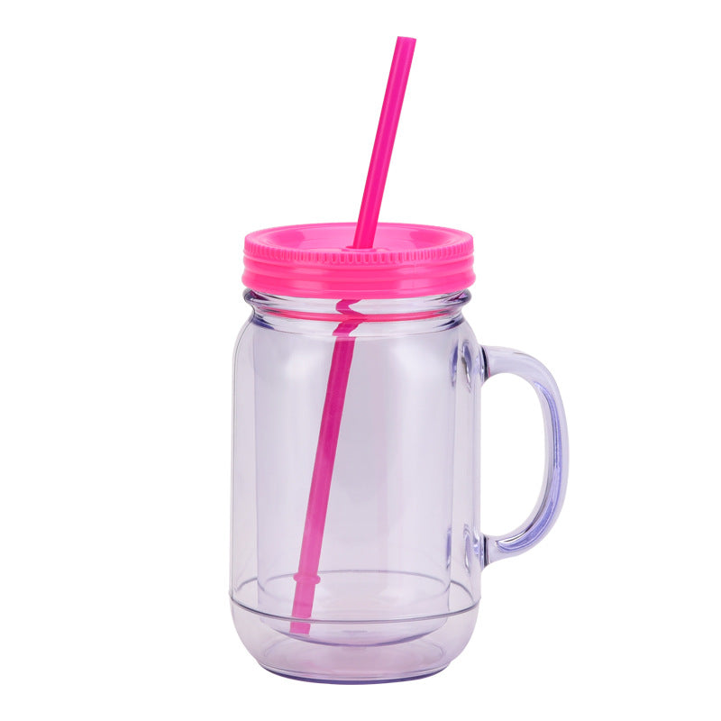 Wholesale solid color plastic cock cup with handle
