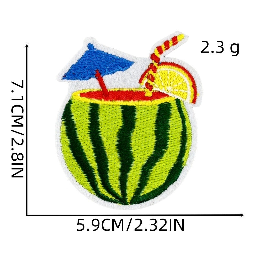 Wholesale DIY Embroidery Patch Cute Hawaiian Party Hat Clothes Decoration FS