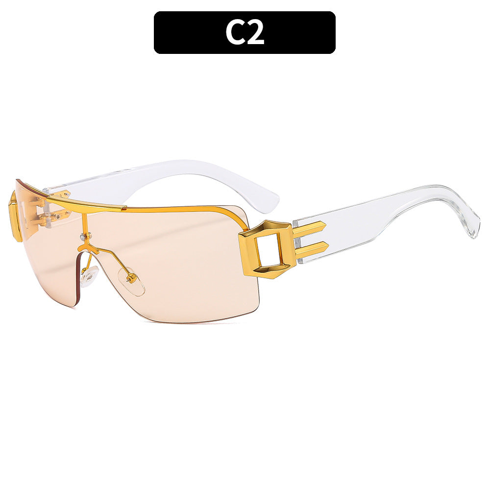 Wholesale One-piece Y2K Sports Sunscreen PC Sunglasses